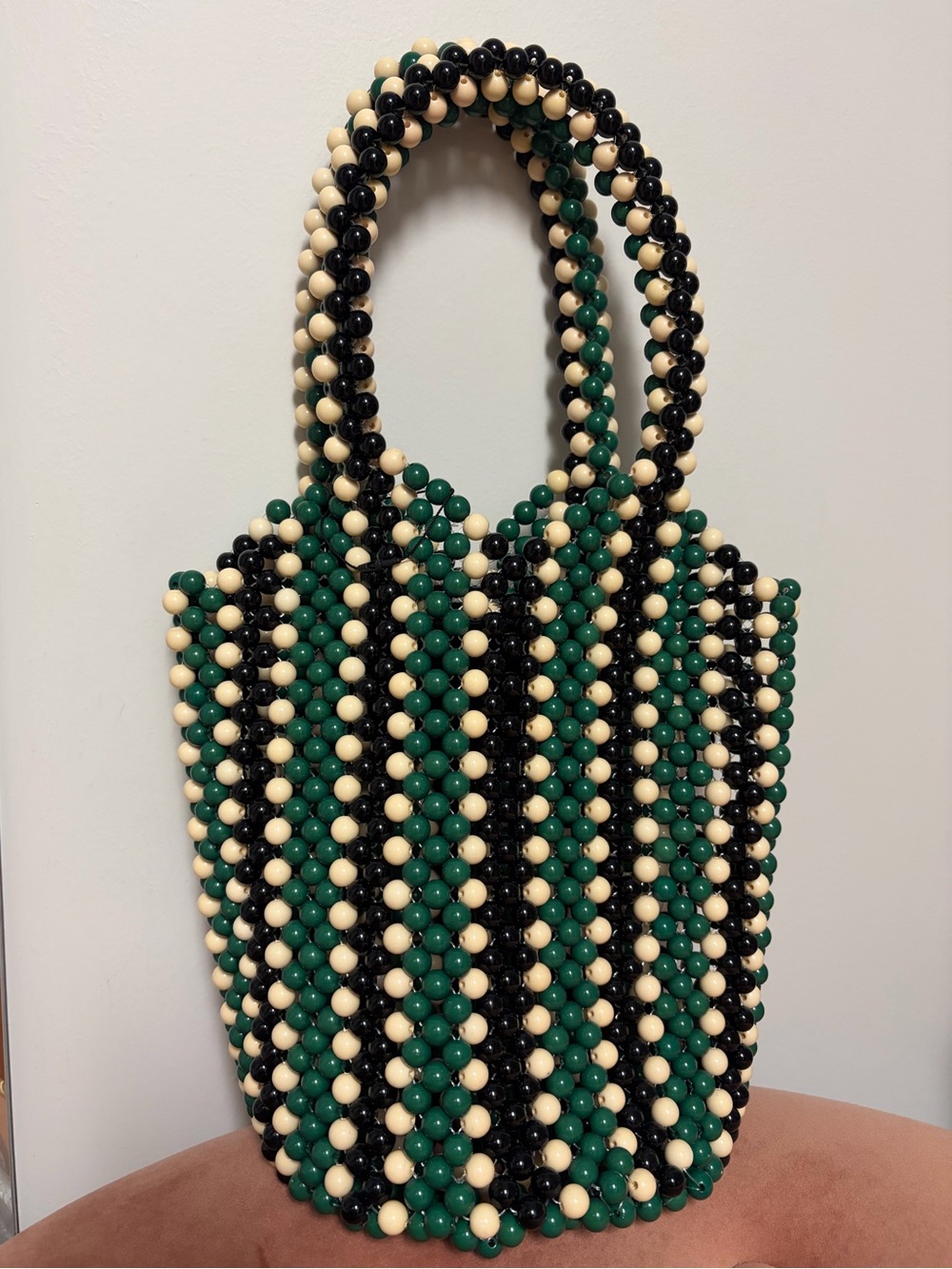 Zara beaded bucket bag